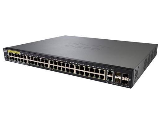 Управляемый коммутатор Cisco, 48 портов 10/100 Мб/с RJ-45 [SF350-48MP-K9-EU]