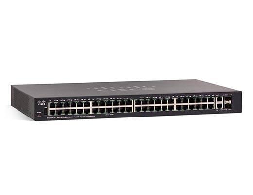 Smart коммутатор Cisco, 48 портов 1 Гб/с и 2 порта 10 Гб/с RJ-45 [SG250X-48-K9-EU]