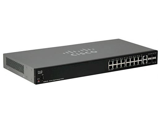 Управляемый коммутатор Cisco, 16 портов 1 Гб/с RJ-45 [SG350-20-K9-EU]