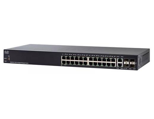 Управляемый коммутатор Cisco, 24 порта 1 Гб/с SFP [SG350-28SFP-K9-EU]