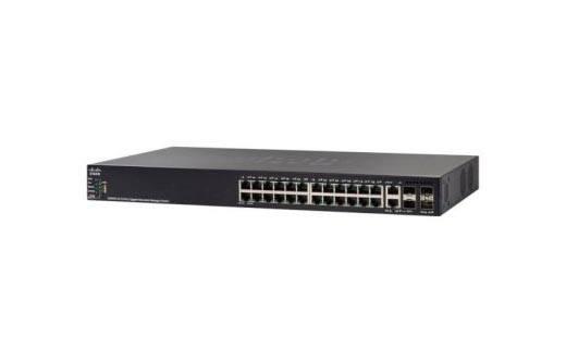 Управляемый коммутатор Cisco, 24 порта 1 Гб/с RJ-45 [SG550X-24-K9-EU]