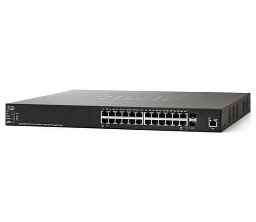 Управляемый коммутатор Cisco, 22 порта 10 Гб/с RJ-45 [SG550XG-24T-K9-EU]