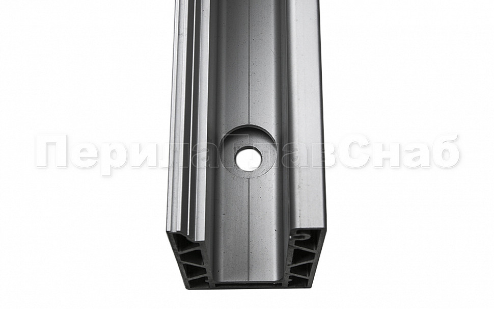 Комплект профиля алюминиевого зажимного НЕАНОДИРОВАННОГО для стекла 12 мм и 6+6 мм, 100х60мм, длина - фото 7 - id-p74056371