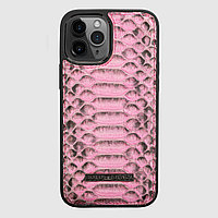 Чехол для телефона iPhone 12 Pro Max питон розовый