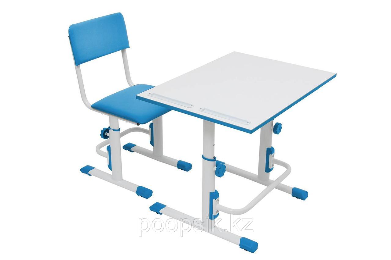 Стул для школьника регулируемый Polini City / Polini Smart S, белый-синий. - фото 2 - id-p88046361