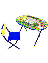 Стол-стул детский Дэми Овал Веселая Ферма у3-02