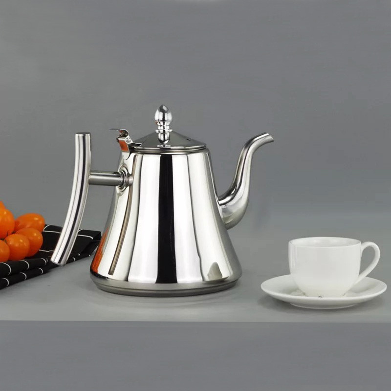 Чайник заварочный с ситом и удобной ручкой для чая и кофе из нержавеющей стали 1,2 л Kashi kettle Xiong Qiang, фото 1