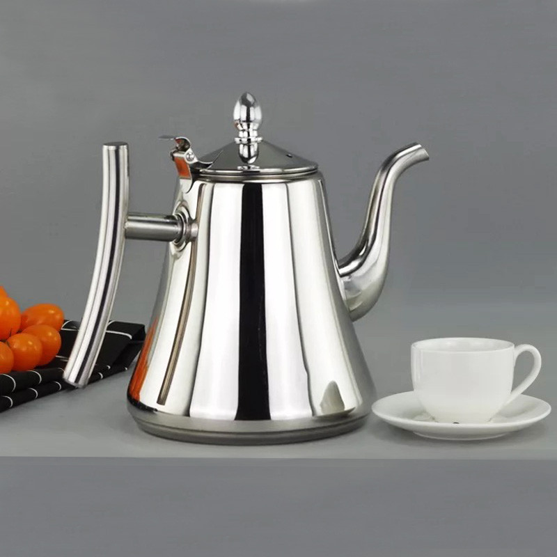 Чайник заварочный с ситом и удобной ручкой для чая и кофе из нержавеющей стали 2,4 л Kashi kettle Xiong Qiang, фото 1