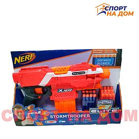 Автомат Nerf бластер с поролоновыми снарядами цвет (красно-оранжевый)