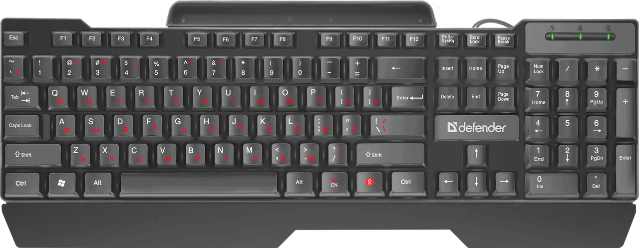 Клавиатура проводная Defender Search HB-790 RU,черный