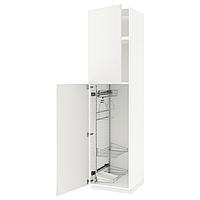 METOD МЕТОД Выс шк с отд д/акс д/убрк, белый/Хэггеби белый, 60x60x240 см