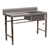 F26 (L) МОЙКА С ДОП.ПОВЕРХНОСТЬЮ (120х60х80)