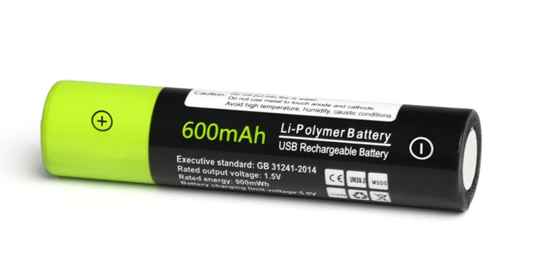 Аккумулятор ААА 1,5V 600 mA с зарядкой от USB (8.74)