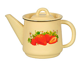 Чайник эмалированный "Клубника садовая" 1 литр