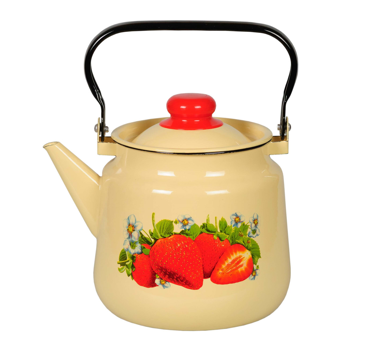 Чайник эмалированный "Клубника садовая" 3,5 литра