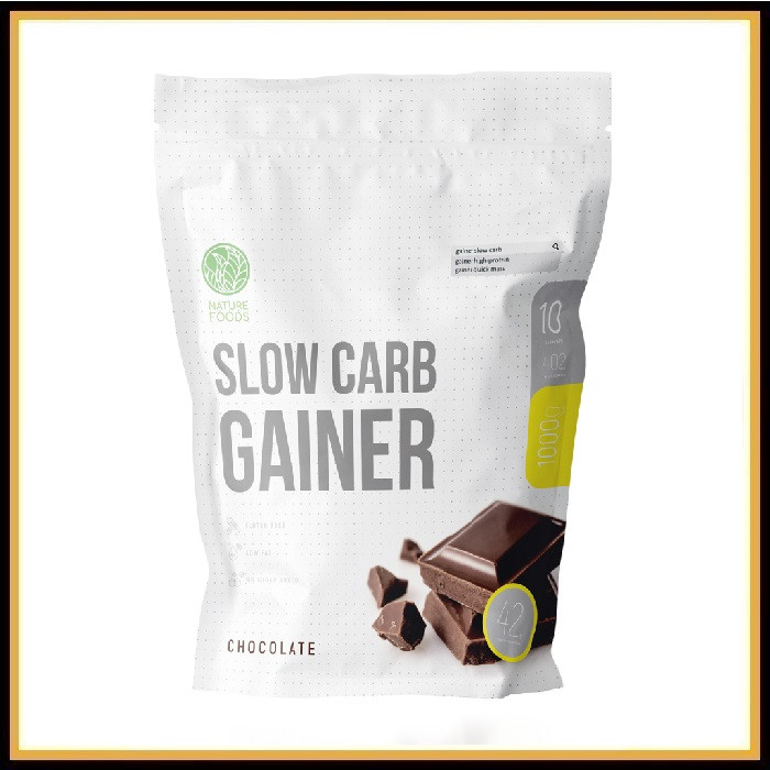 Гейнер для набора массы Nature Foods Slow Carb Gainer 1 кг «Печенье и крем»