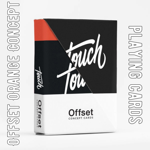 Touch Offset Orange Playing Cards