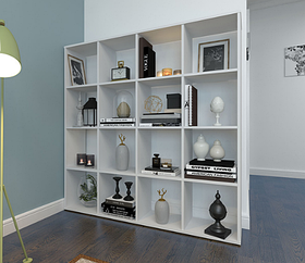 Стеллаж Polini Home Smart Кубический 16 Секции ( цвет: белый)