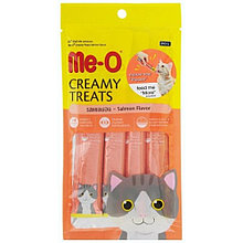 Me-O,  кремовые лакомства для кошек, с лососем,15 гр*4 шт.