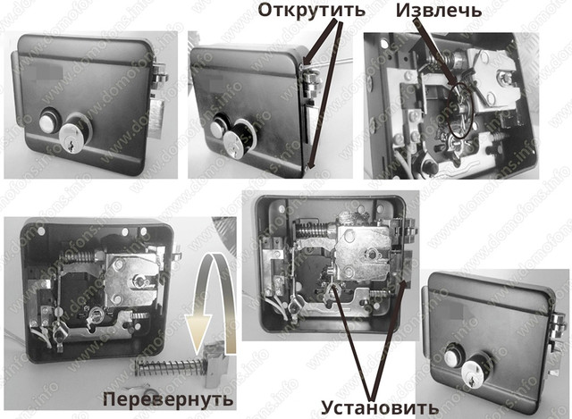 Электромеханический замок - Anxing Lock - AX066 как перевернуть ригель