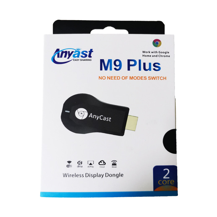 Медиаплеер ресивер WiFi HDMI AnyCAST M9 Plus Display Dongle (Черный) - фото 2 - id-p64127857