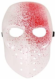 Белая маска с брызгами крови на Хэллоуин