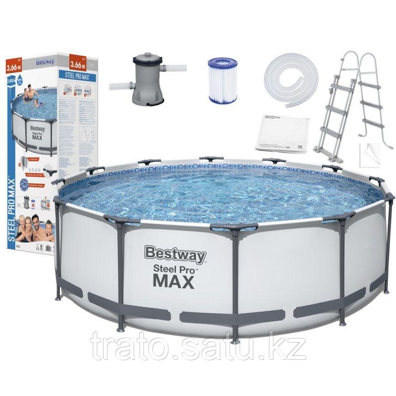 Каркасный бассейн Bestway 366х100см с картриджным фильтром и лестницей