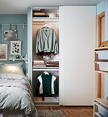 Гардероб ПАКС Хасвик белый 150x44x236 см ИКЕА, IKEA, фото 2