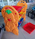 Детская пластиковая этажерка для игрушек QIANGCHI, фото 2
