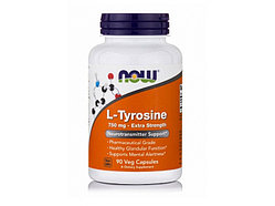 Л-Тирозин, L-тирозин, с повышенной силой действия, 750 мг, 90 растительных капсул