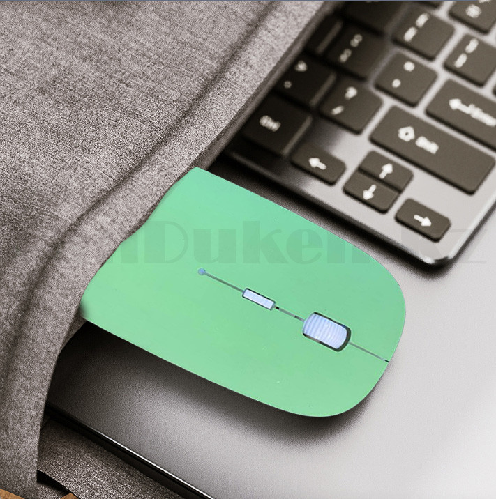 Компьютерная мышь беспроводная оптическая тонкая 1600 dpi USB Mini Good Wireless Mouse зеленая - фото 8 - id-p88140637