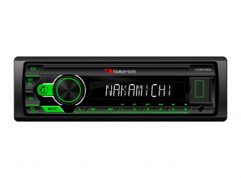 Nakamichi NQ511BG/ 1 din медиа-ресивер, USB, AUX, ВТ, ПДУ, 4*50 Вт, зел./