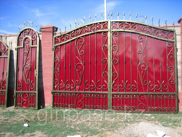 Кованые ворота "кызыл" - фото 1 - id-p409121