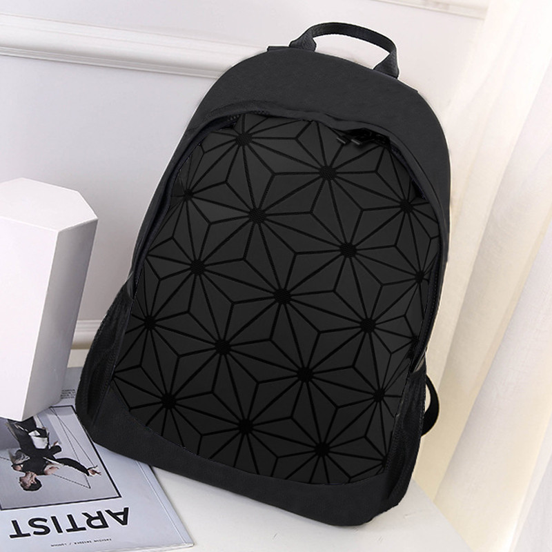 Городской рюкзак геометрический 0212 черный - фото 1 - id-p88154337