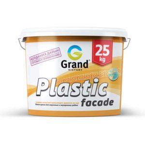 Краска водоэмульсионная фасадная для наружных работ Plastic facade 5кг