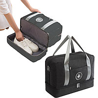 Водоотталкивающая сумка для путешествий трансформер непромокаемая черная