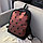 Городской рюкзак светоотражающий геометрический 0212 красный, фото 4