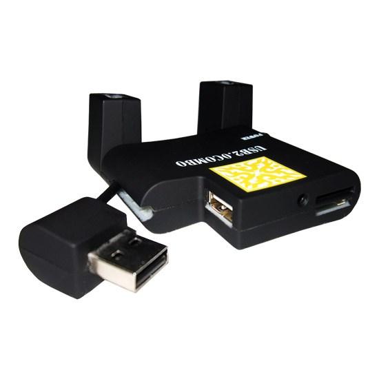 Картридер All in 1 + Hub USB 2.0 Combo Чёрный