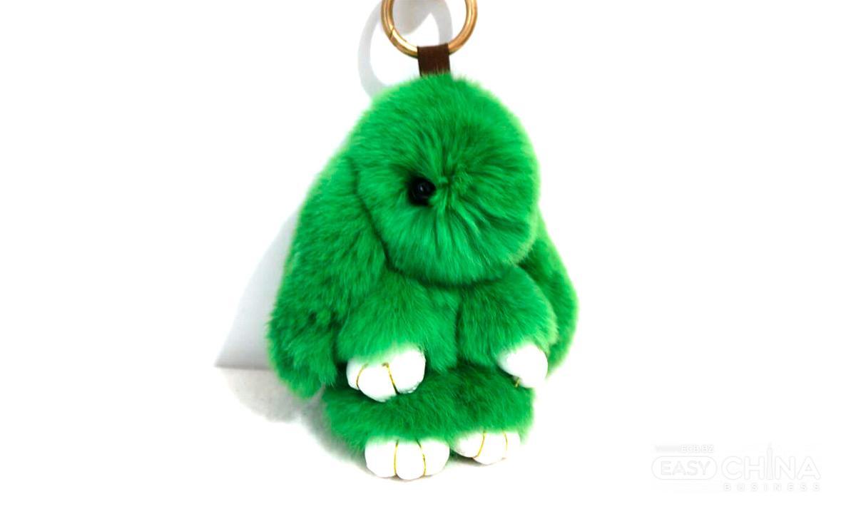 Меховой брелок Кролик Rabbit Keychain 15 см