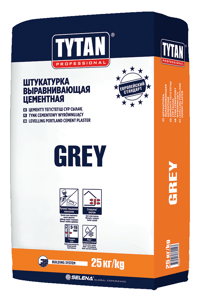 Штукатурка цементная GREY - фото 1 - id-p88187807