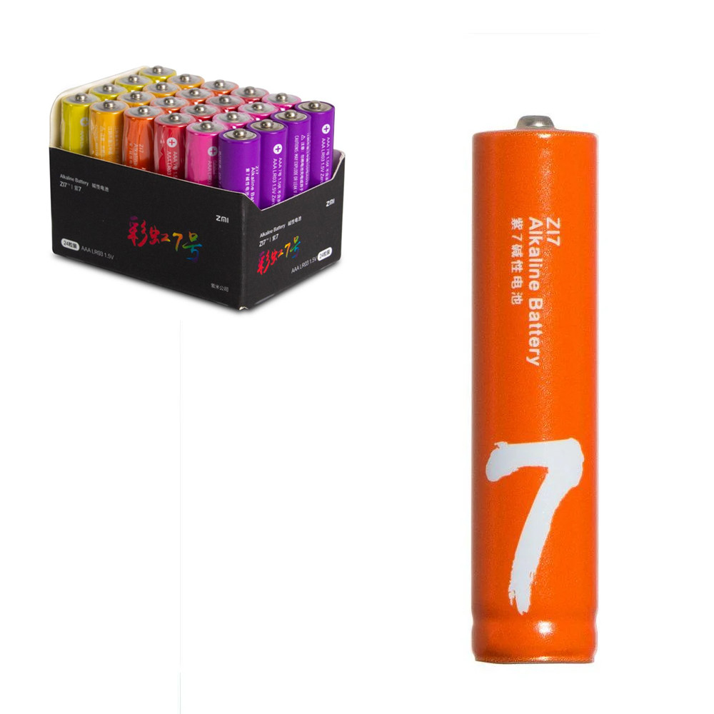 Батарейка Xiaomi Zi7 AAA Rainbow Battery Alkaline LR03 24шт, штучно
