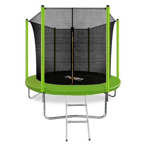 Батут ARLAND 8 ft inside с внутренней страховочной сеткой и лестницей (Light green)