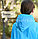 Универсальный плащ-дождевик с капюшоном на кнопках многоразовый  Eva Raincoat 00158 синий, фото 6