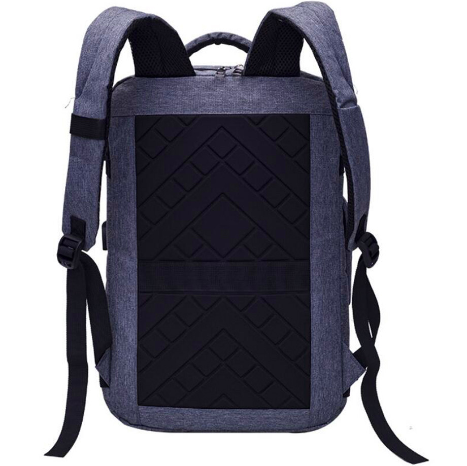 Городской рюкзак с USB выходом для ноутбука водонепроницаемый с кодовым замком синий - фото 10 - id-p88203864