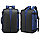 Городской рюкзак с USB выходом для ноутбука водонепроницаемый с кодовым замком синий, фото 8