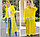 Универсальный плащ-дождевик с капюшоном на кнопках многоразовый  Eva Raincoat 00158 желтый, фото 6