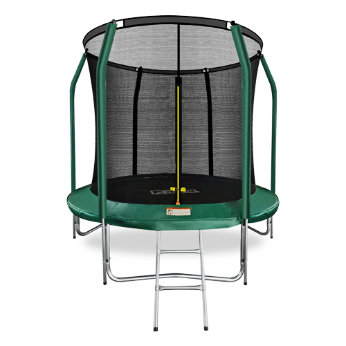 Батут ARLAND премиум 8FT с внутренней страховочной сеткой и лестницей (Dark green)