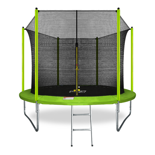 Батут OXYGEN 10 ft inside с внутренней страховочной сеткой и лестницей (Light green) - фото 1 - id-p75893906