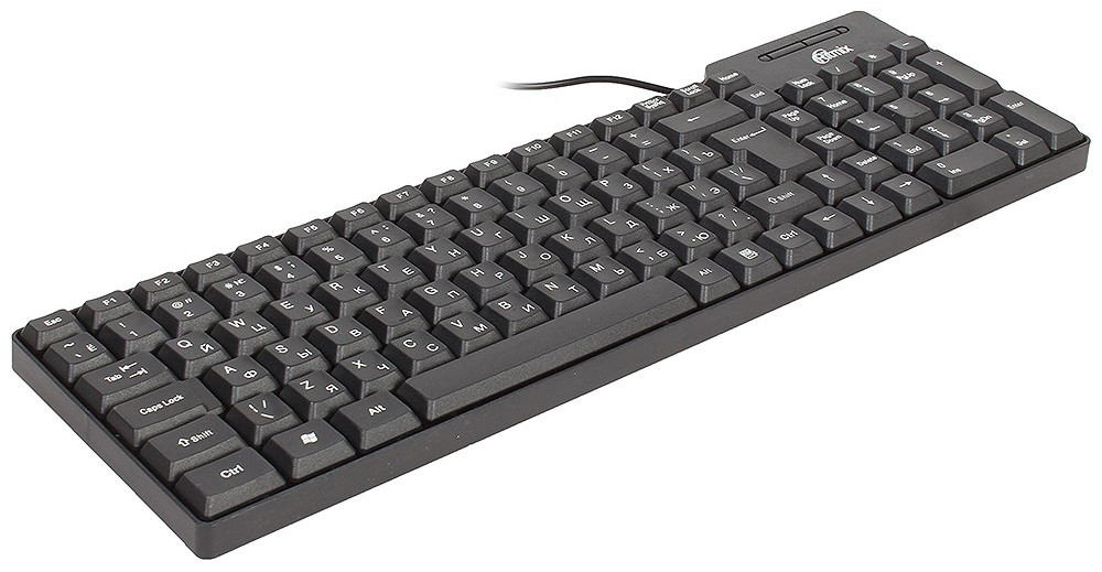 Клавиатура проводная Ritmix RKB-100 черный - фото 2 - id-p88208812