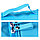 Органайзер для хранения косметики и аксессуаров складной подвесной Wosh bag синий, фото 5